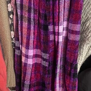 Elegant Purple Plaid Scarf